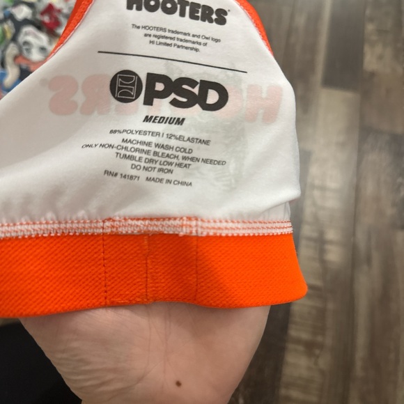 PSD White and Orange Sports Bra - Picture 3 of 3